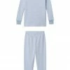 LAKE Best Sellers Organic Pima Kids Long-Long Set In Larkspur