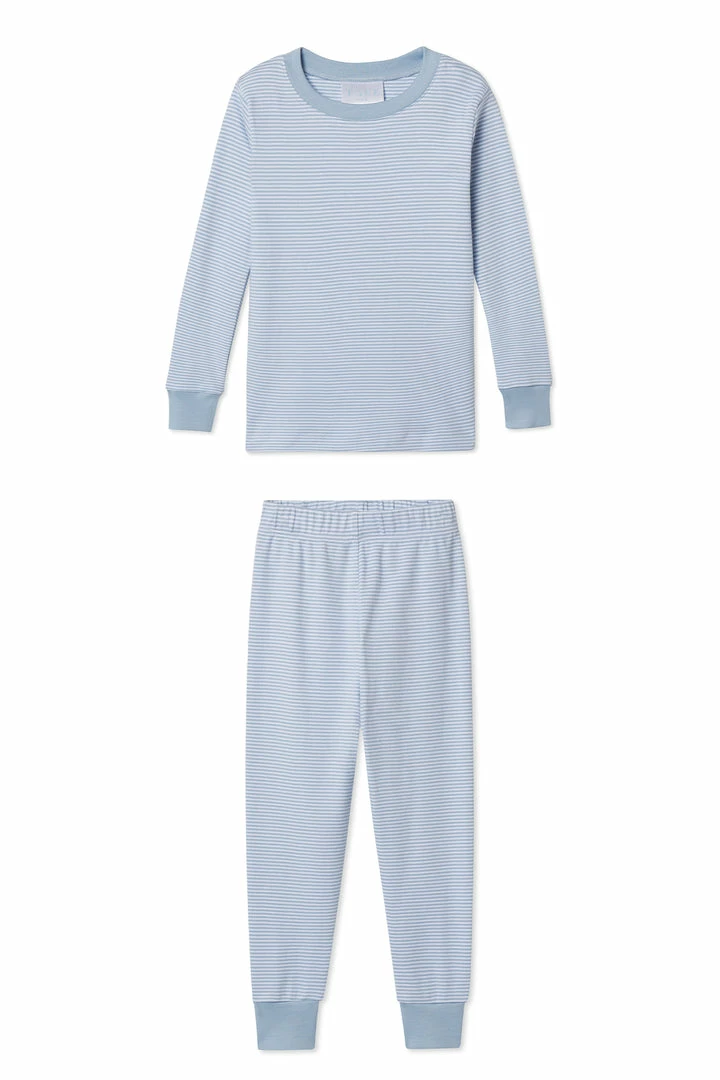 LAKE Best Sellers Organic Pima Kids Long-Long Set In Larkspur