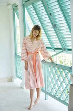 LAKE Women Kimono Robe In Melon