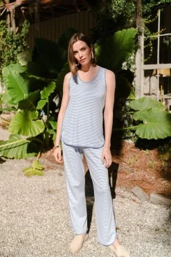 LAKE Pima Tank-Long Set In Hydrangea Women