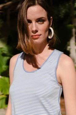 LAKE Pima Tank-Long Set In Hydrangea Women