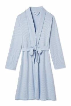 LAKE Organic Pima Robe In Larkspur