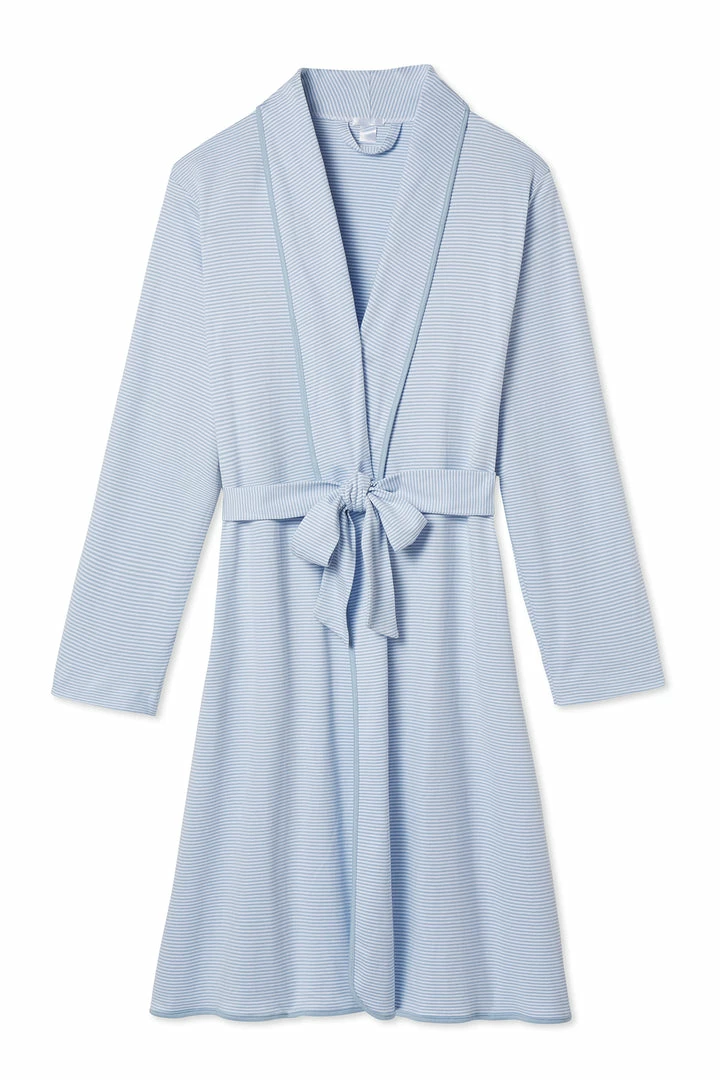 LAKE Organic Pima Robe In Larkspur