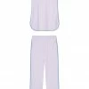 LAKE Pima Tank-Long Set In Lavender Fields Women
