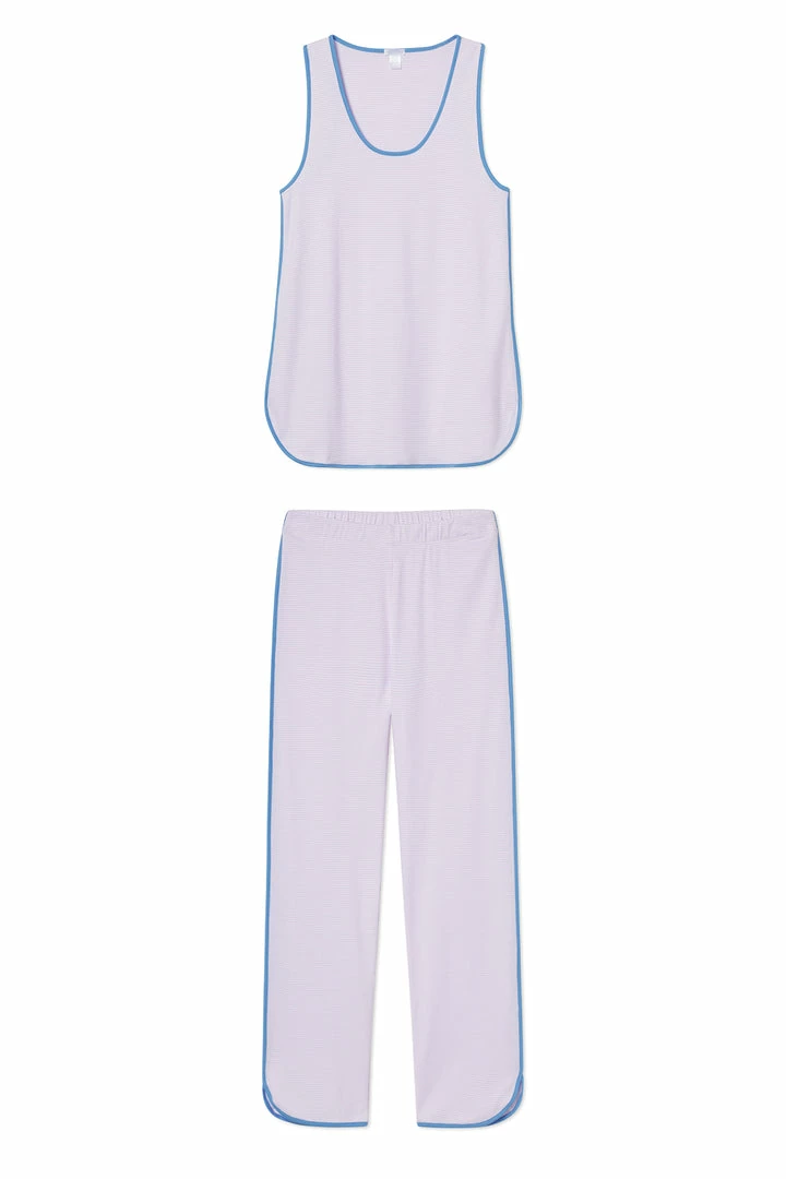 LAKE Pima Tank-Long Set In Lavender Fields Women