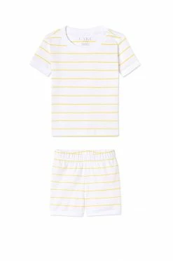 LAKE Baby Shorts Set In Lemon Kids