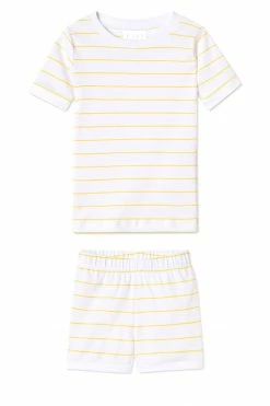 LAKE Kids Shorts Set In Lemon