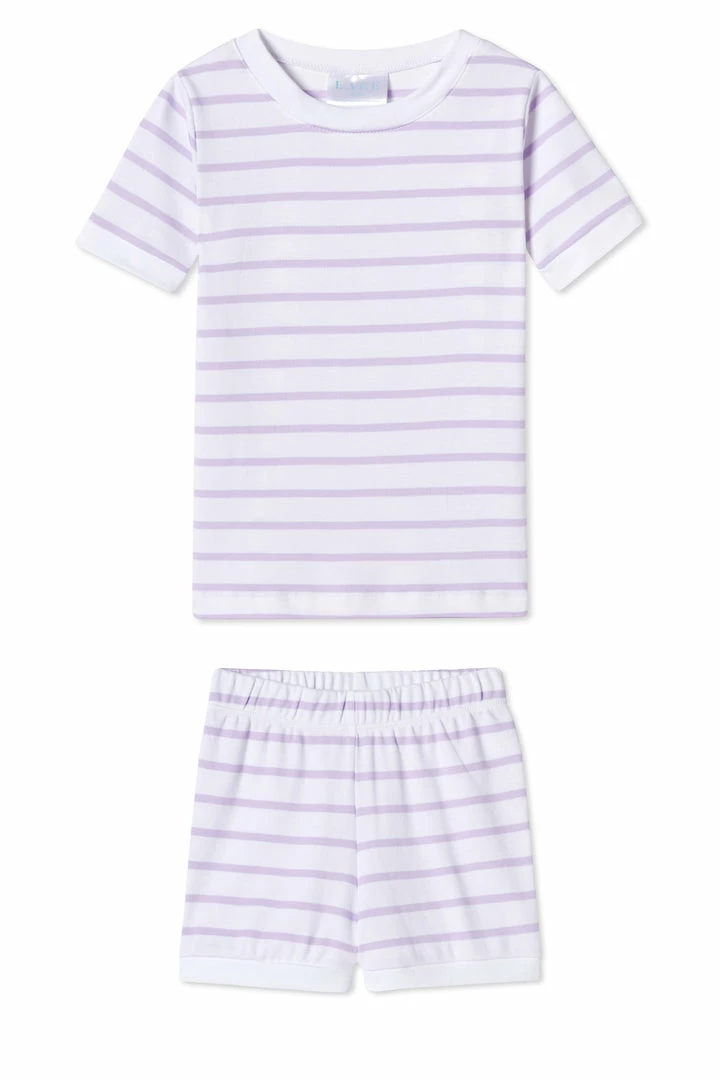 LAKE Kids Shorts Set In Lilac