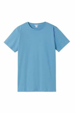 LAKE Men's Short Sleeve Pima Tee In Pacific