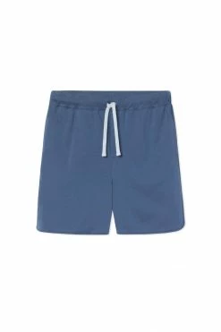 LAKE Men's Pima Curved Hem Shorts In Navy New Arrivals