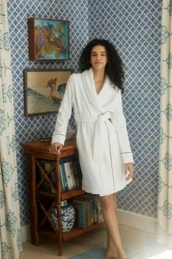 LAKE Cozy Robe In Navy Women