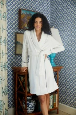LAKE Cozy Robe In Navy Women
