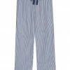 LAKE Poplin Pajama Pants In Navy Stripe