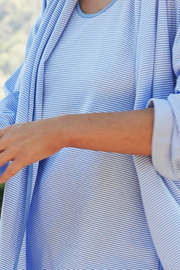 LAKE Pima Nightgown In Cornflower