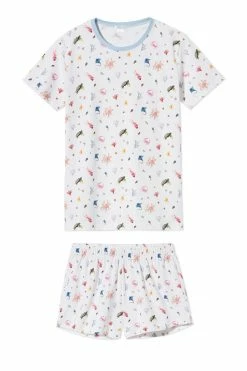 LAKE Pima Weekend Shorts Set In Ocean Kingdom Women