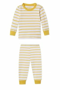 LAKE Kids Organic Pima Baby Long-Long Set In Ochre