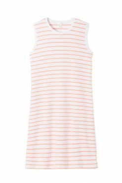LAKE Pima Weekend Tank Gown In Papaya
