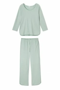 LAKE Women Pima Long-Long Set In Parisian Green