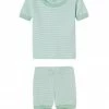 LAKE Kids Baby Shorts Set In Parisian Green
