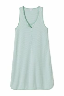 LAKE Pima Maternity Tank Gown In Parisian Green Sleep