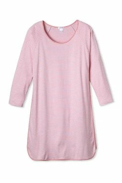 LAKE Pima Long Sleeve Nightgown In Posy