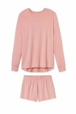 LAKE Relax Shorts Set In Rose Quartz