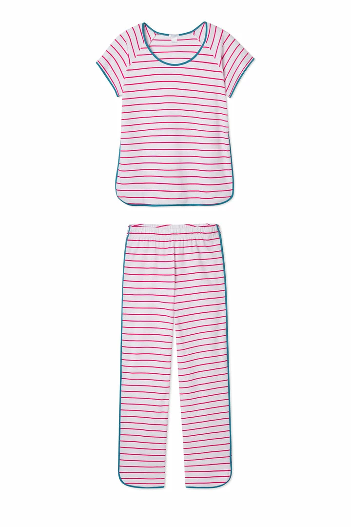 LAKE Pima Short-Long Set In Ruby