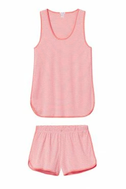 LAKE Pima Tank-Short Set In Sarong Women