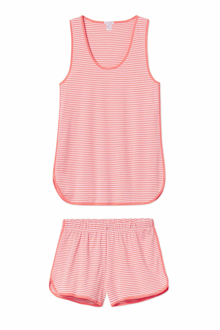 LAKE Pima Tank-Short Set In Sarong Women