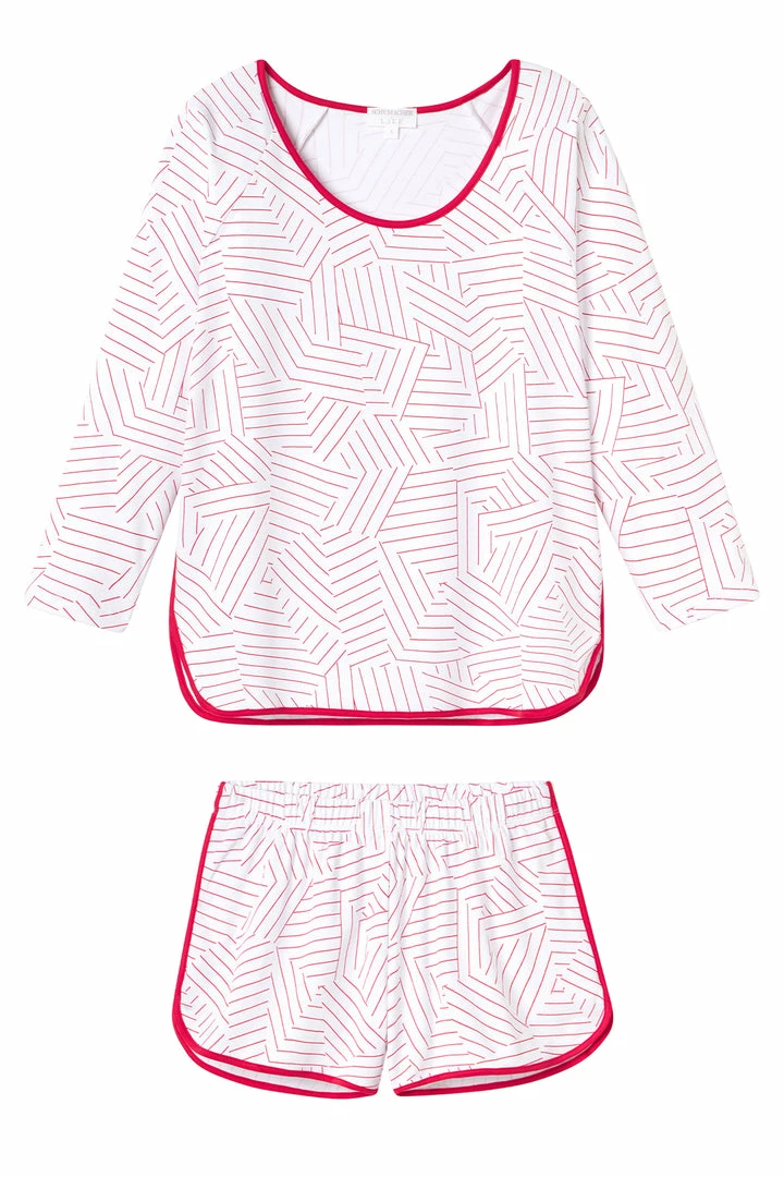 Schumacher X LAKE Pima Long-Short Set In Red Women