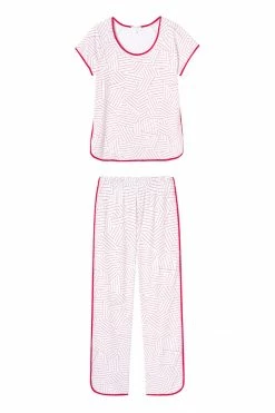 Women Schumacher X LAKE Pima Short-Long Set In Red