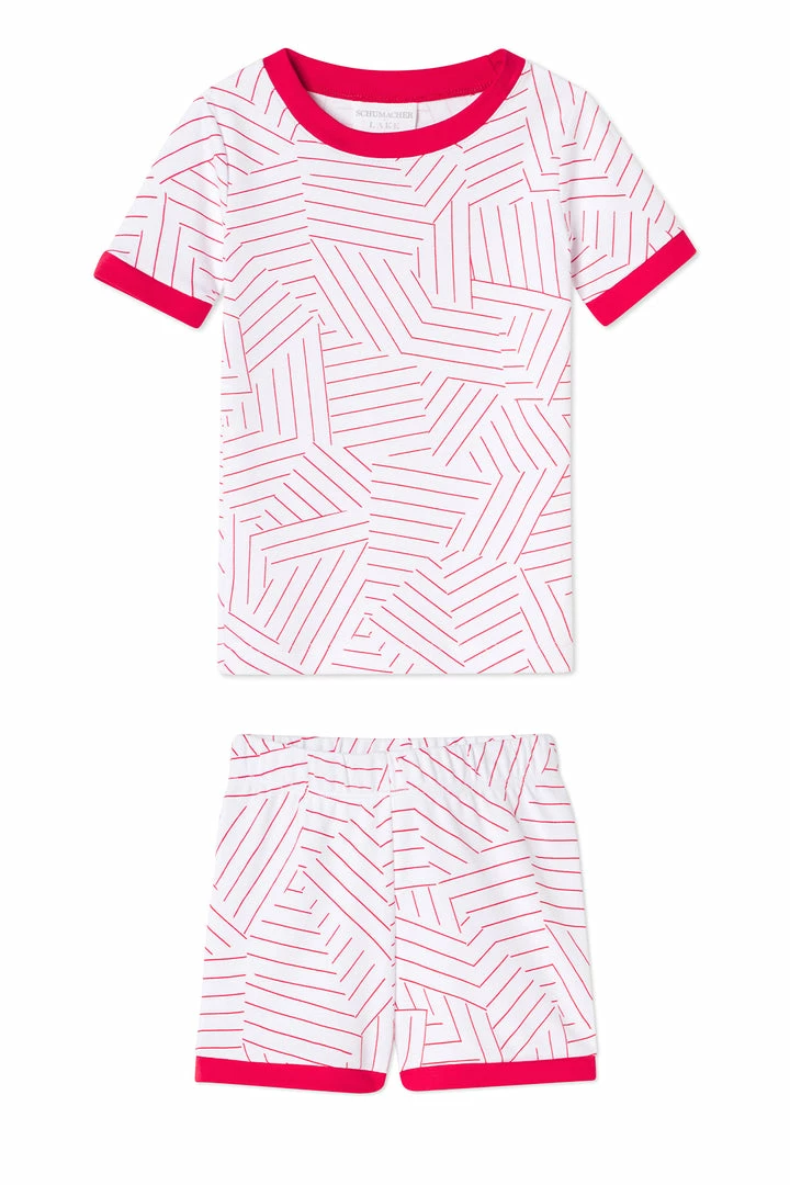 Schumacher X LAKE Kids Shorts Set In Red