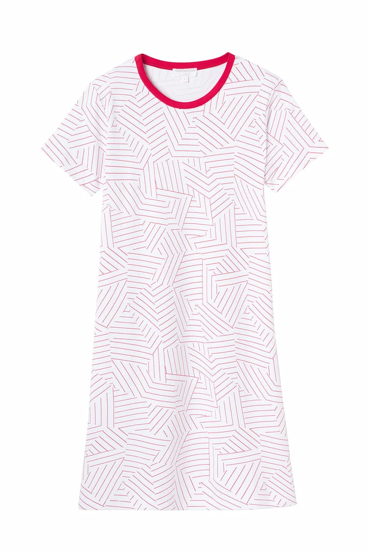 Schumacher X LAKE Pima Weekend Nightgown In Red