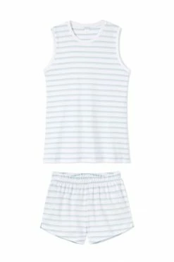 LAKE Pima Tank-Short Weekend Set In Sea Glass Women