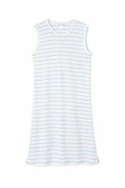 LAKE Pima Weekend Tank Gown In Sea Glass Women