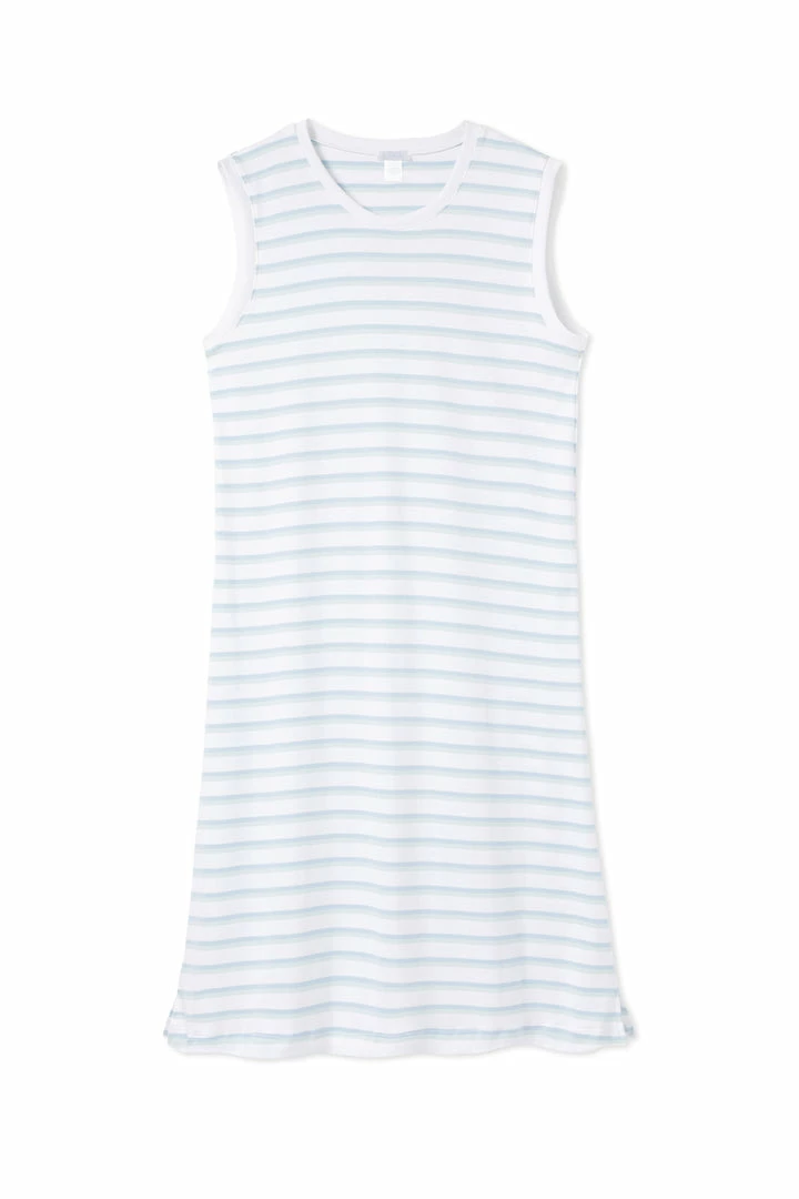 LAKE Pima Weekend Tank Gown In Sea Glass Women