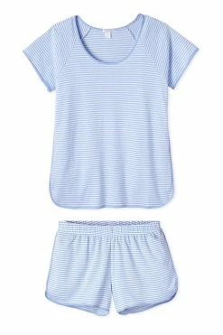 LAKE Women Pima Shorts Set In Hydrangea