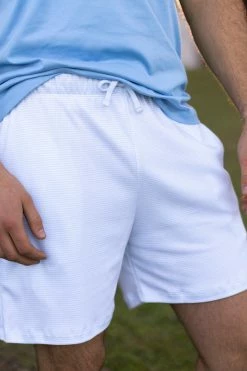 LAKE Men's Pima Pajama Shorts In Sky