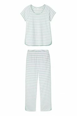 LAKE Women Pima Short-Long Set In Spring Green