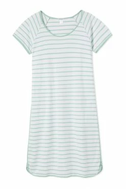 LAKE Pima Long Nightgown In Spring Green