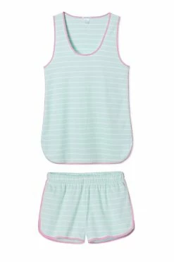 LAKE Women Pima Tank-Short Set In Spritz
