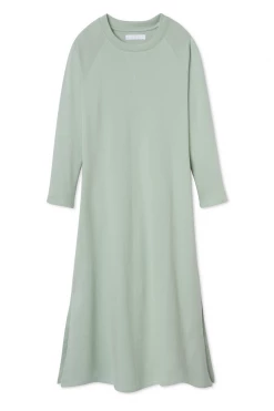 LAKE Lounge Sweatshirt Dress In Moss