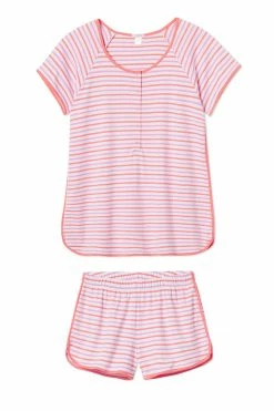 LAKE Pima Maternity Shorts Set In Tiki