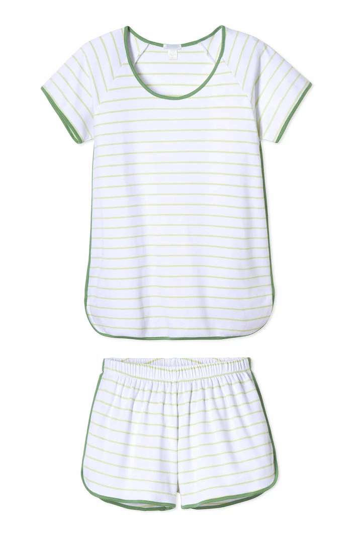 LAKE Women Pima Shorts Set In Vine