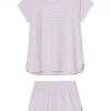 LAKE DreamKnit Shut Eye Shorts Set In Violet