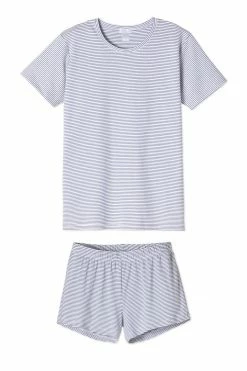 LAKE Pima Weekend Shorts Set In Classic Navy Women