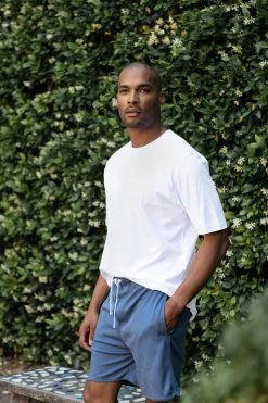 LAKE Men's Short Sleeve Pima Tee In White