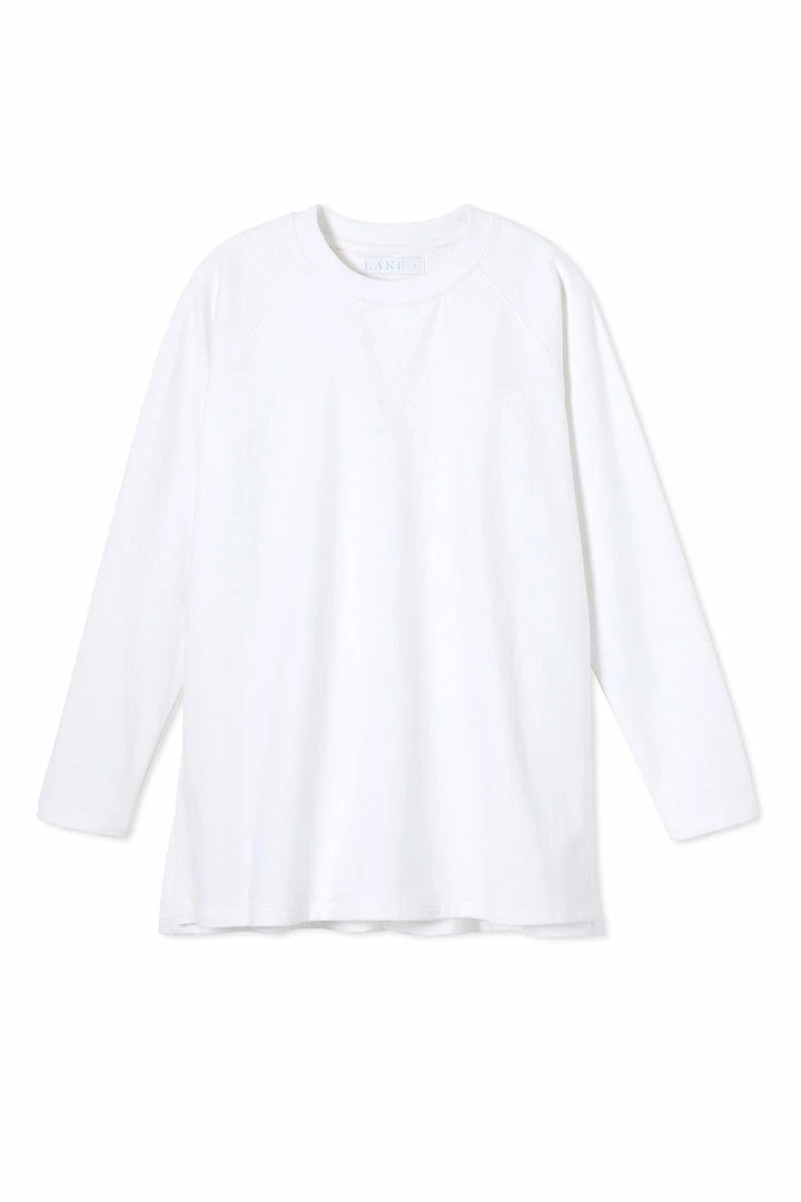 LAKE Women Sweatshirt Tunic In White