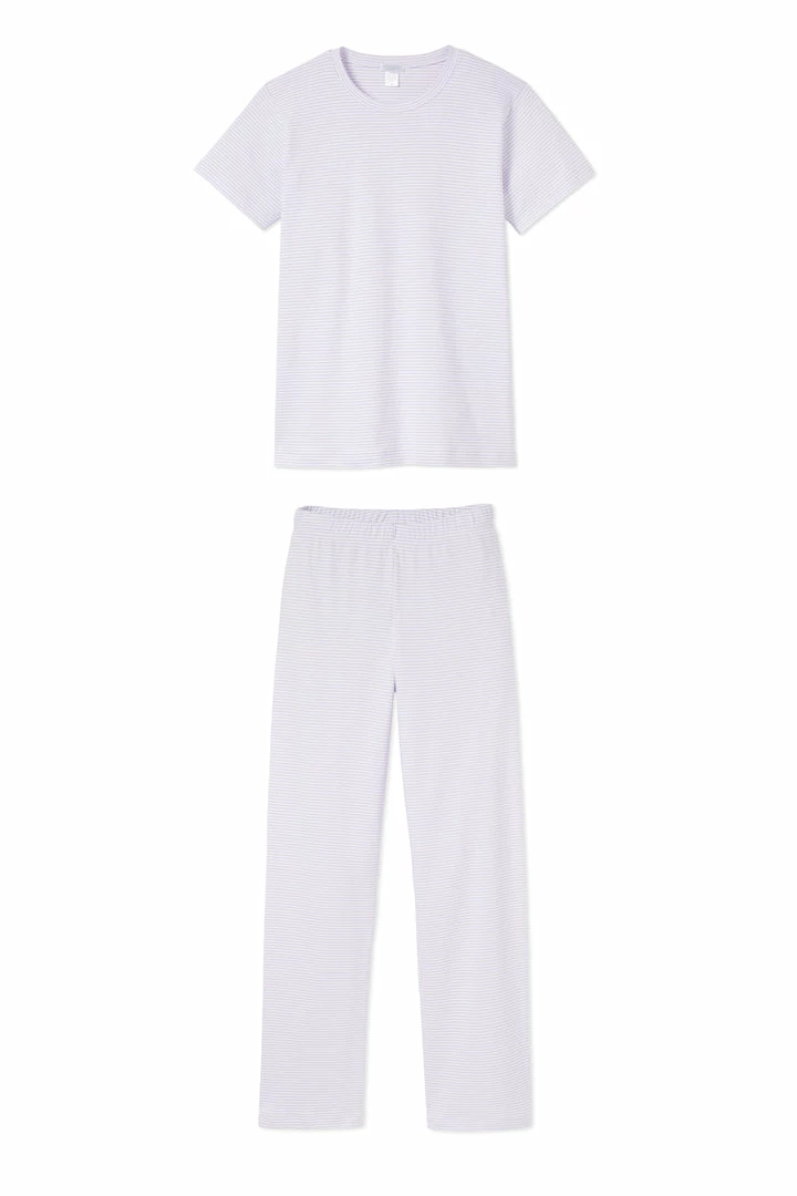 LAKE Women Pima Short-Long Weekend Set In Wisteria